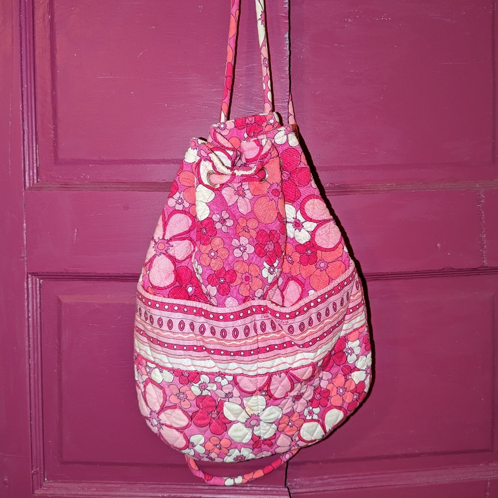 Vera Bradley backsack in petal power pink